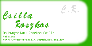 csilla roszkos business card